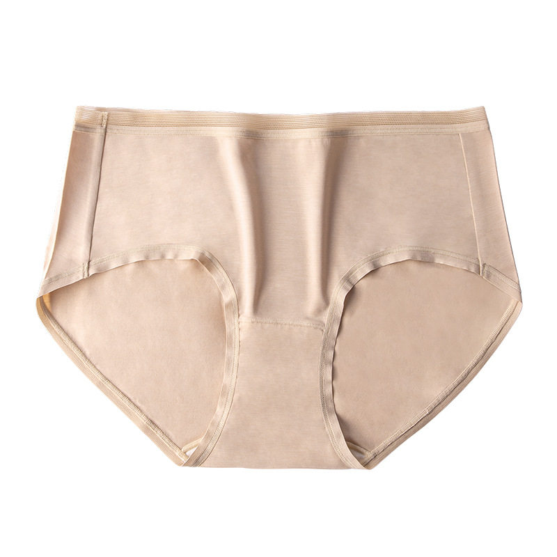 生根发芽兰精莫代尔100支高档女士内裤纯棉档抗菌舒适中腰女内裤