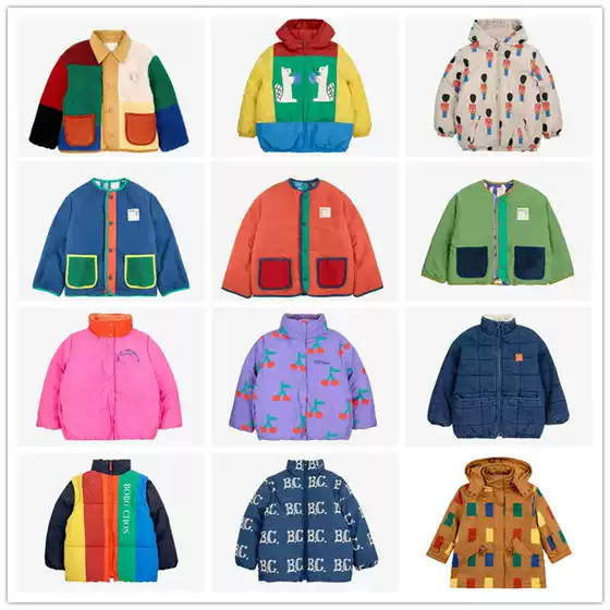 Spanish Bc24 Autumn and Winter Children's Lamb Wool Color-Blocked Reversible Quilted Jacket for Boys and Girls Baby Vest Cotton Coat