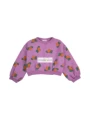 Bc Purple Radish Printed Short Sweatshirt