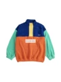 Bc Blue and Orange Color Block Terry Half Zip Sweatshirt