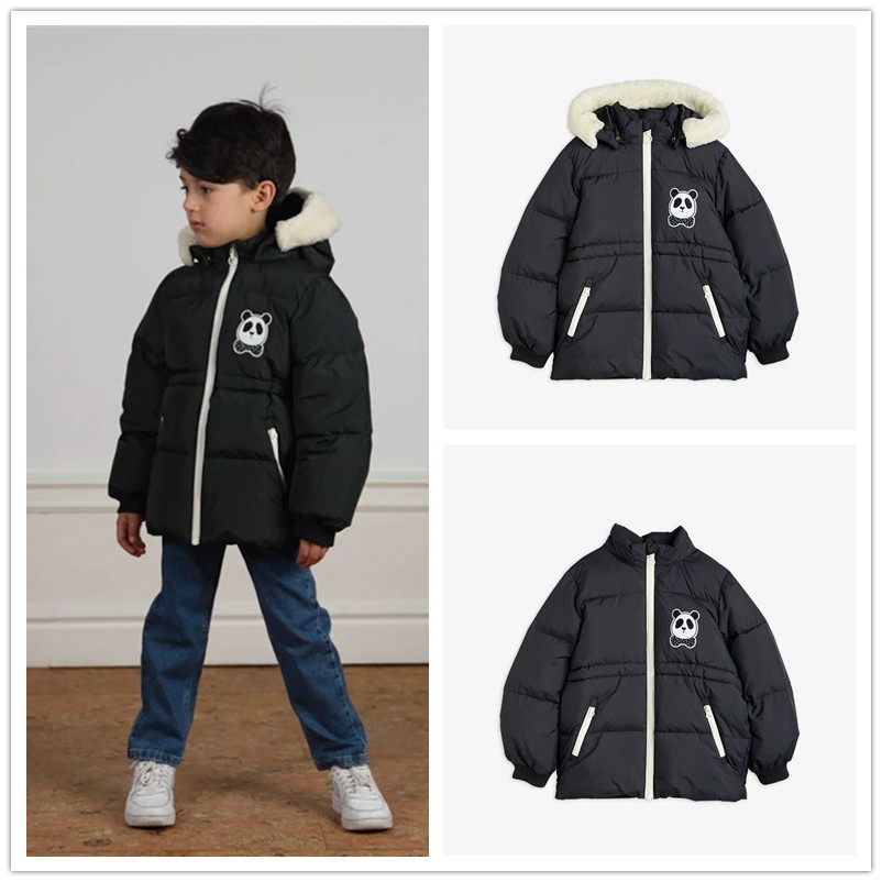 mini22秋冬儿童黑白熊猫加厚棉服
