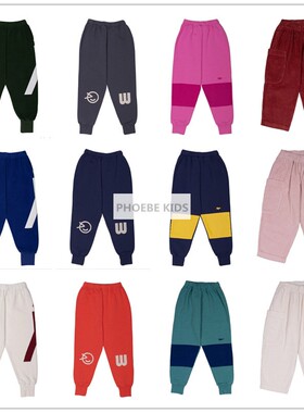 wyn24秋冬英伦儿童加绒加厚卫裤男女宝宝休闲摇粒绒灯芯绒长裤子