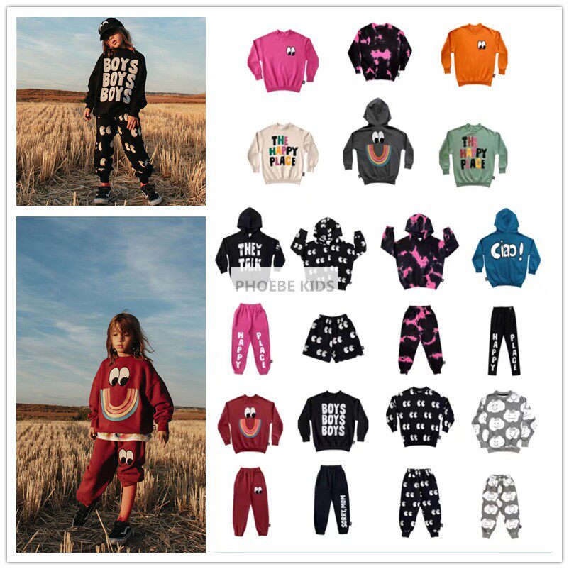 LMH23秋季儿童纯棉眼睛卫衣卫裤