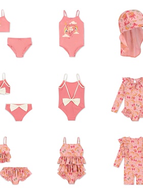 泳衣清仓！25SS春夏季款儿童ks系列连体吊带游泳衣短裤沙滩裤套装