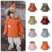 2025AW北欧儿童秋冬加绒白鸭绒mat羽绒服男女宝宝三防滑雪厚外套