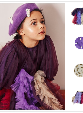 ras22秋冬女童网纱拼色彩虹拼接长袖连衣裙宝宝百搭不规则半身裙