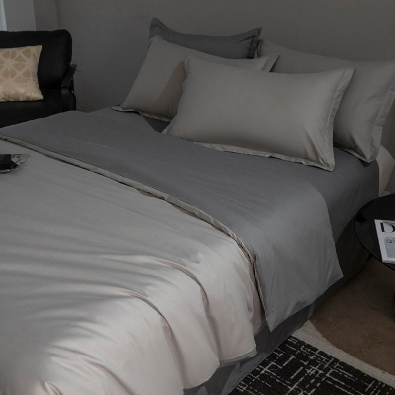 A类纯色100%全棉四件套简约风