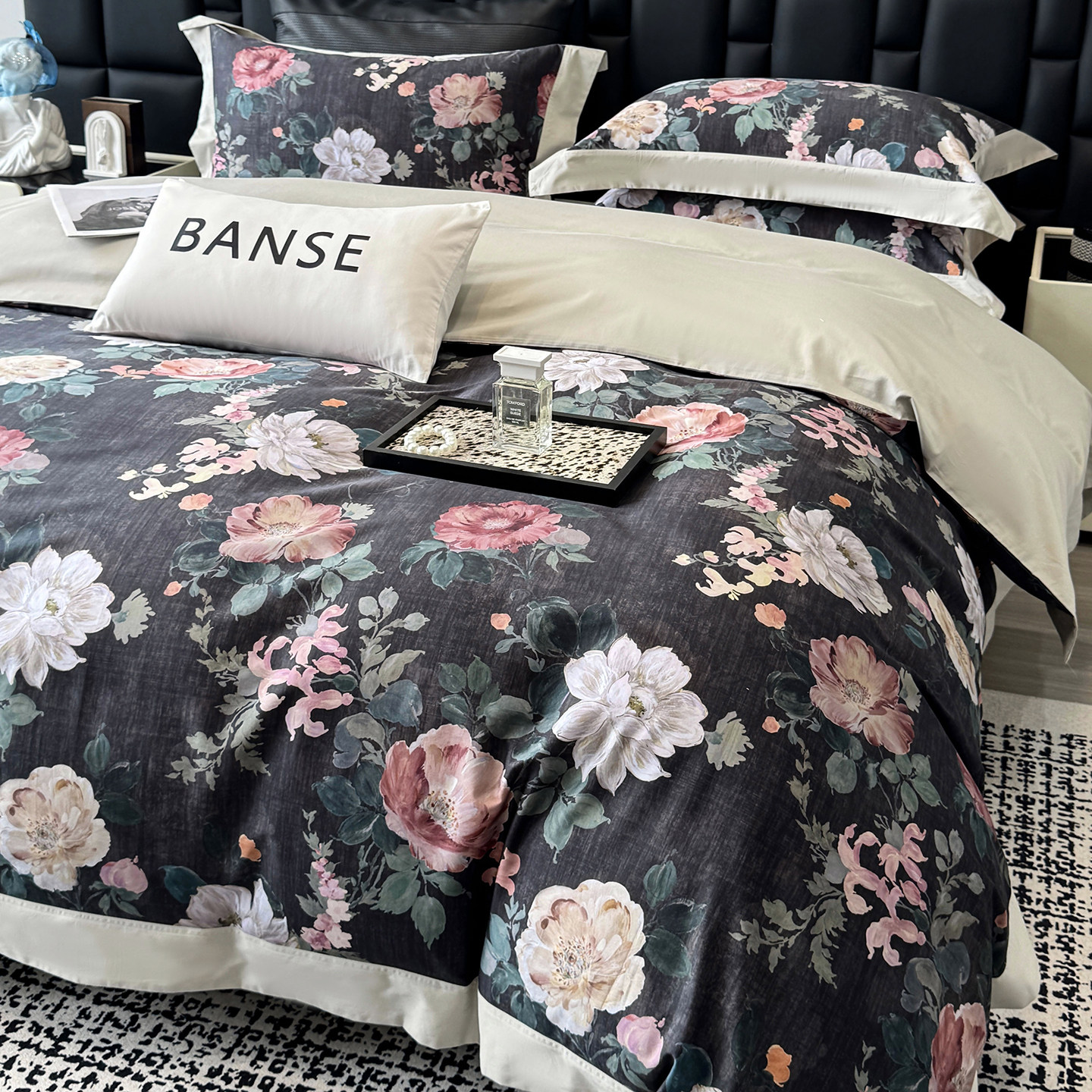 复古风高端140全棉四件套纯棉贡缎印花春夏季床上用品2026新款4,床上用品,床品套件/四件套/多件套,淘宝优惠券,粉丝福利购,淘宝优惠卷