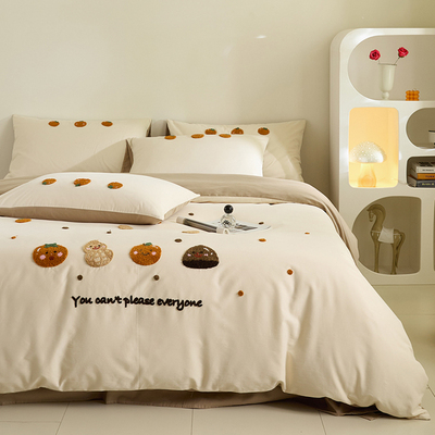 A类100支加厚全棉磨毛四件套可爱