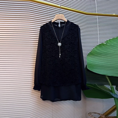 V领马甲（两件套立体长袖打底衫