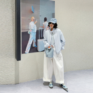 胖MM加肥立领松紧袖口外套2026早春新款大码女装纯色简约百搭上衣