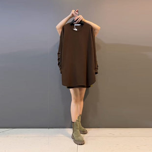 上衣潮 纽扣长袖 胖妹妹纯色简约休闲百搭宽松卫衣加肥显瘦大码 女装