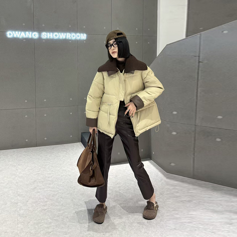 大码女装针织披肩领长袖皮棉服胖妹妹2024冬季款时尚百搭保暖外套,女装/女士精品,大码棉服,淘宝优惠券,粉丝福利购,淘宝优惠卷