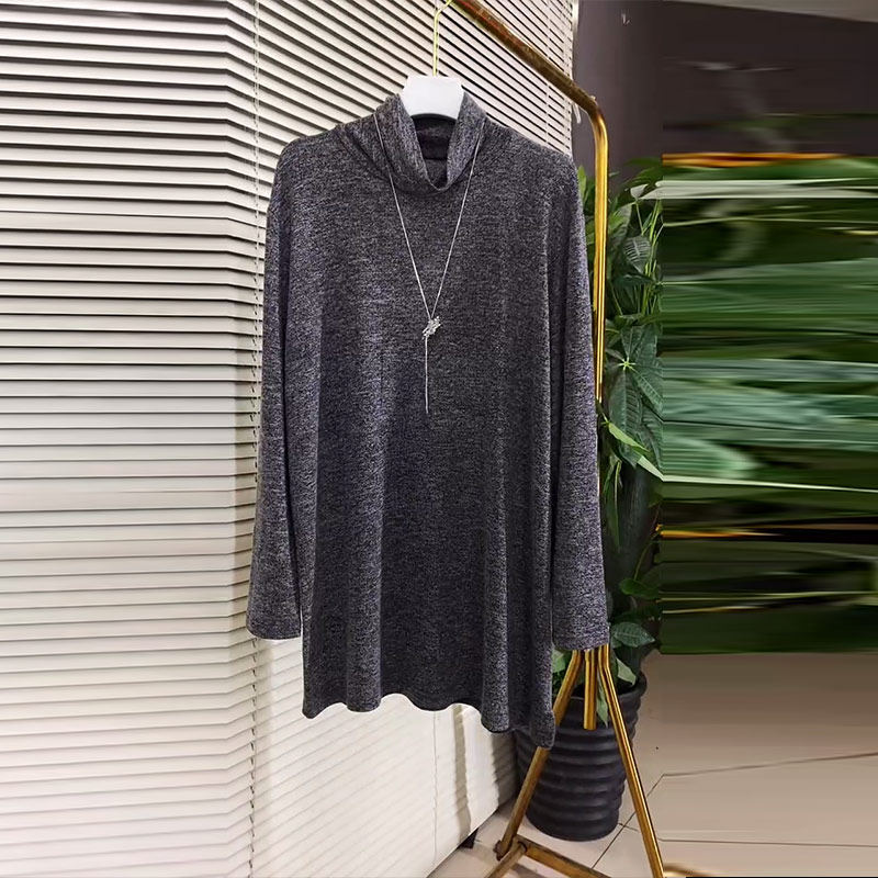 胖MM加肥高领长袖大衫宽松遮肚子大码女装秋季款简约纯色休闲上衣,女装/女士精品,大码内搭,淘宝优惠券,粉丝福利购,淘宝优惠卷