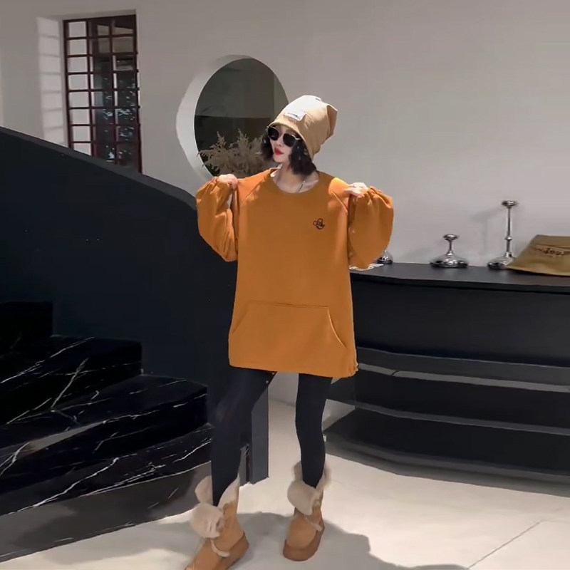 胖妹妹圆领宽松遮肚子加绒卫衣宽松遮肚子大码女装秋冬款休闲上衣,女装/女士精品,大码内搭,淘宝优惠券,粉丝福利购,淘宝优惠卷