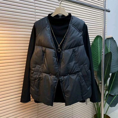 大码女装胖妹妹V领棉马甲