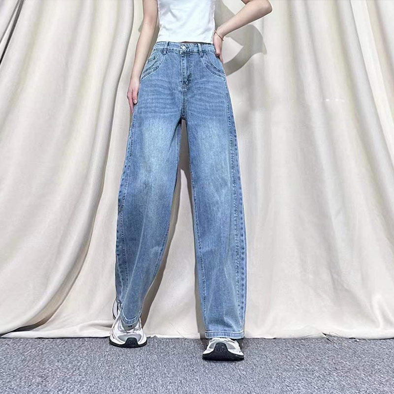 加肥大码女装阔腿牛仔长裤胖妹妹纯色简约宽松遮胯简约百搭九分裤,女装/女士精品,大码裤装,淘宝优惠券,粉丝福利购,淘宝优惠卷