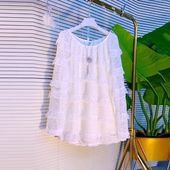 小众设计减龄淑女风小衫 加肥大码 女装 胖妹妹韩版 蕾丝花边长袖 上衣