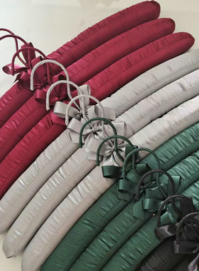 40cm男女通用布衣架加长布艺衣服挂衣撑海绵弧度防滑无痕多功能用