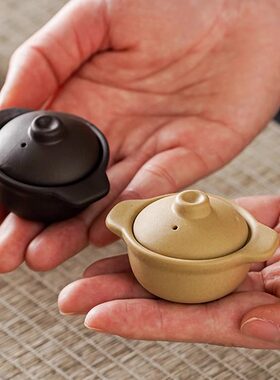 茶宠小砂锅摆件精品可养奶茶