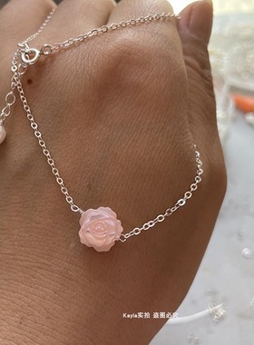 kayla珍珠母贝925儿童锁骨链