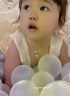 生日礼物S925纯银儿童项链小众设计可爱小星星天然珍珠亲子闺蜜款