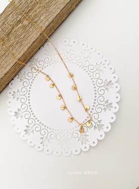 Kayla进口包金女锁骨链原创设计