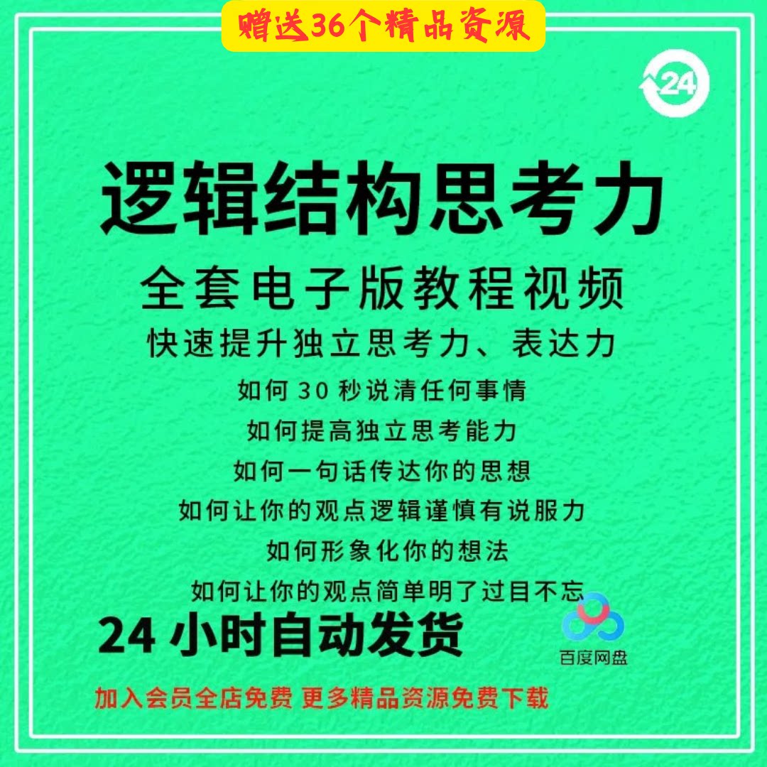 结构化逻辑思维能力训练视频课程表达清晰思维逻辑说服力教程资料