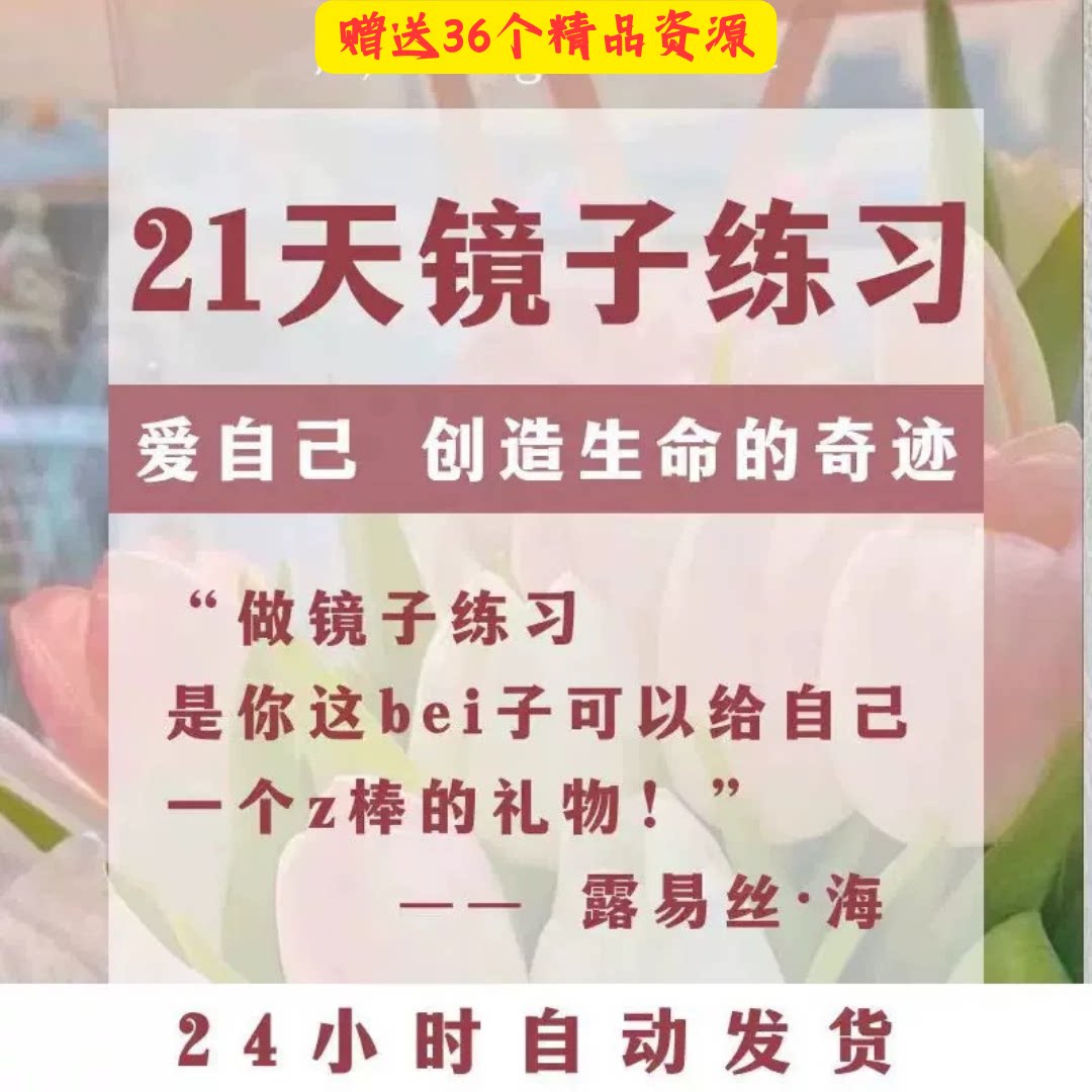 秒发镜子练习21天创造生命的奇迹自我接纳爱自己露易丝海音频课程
