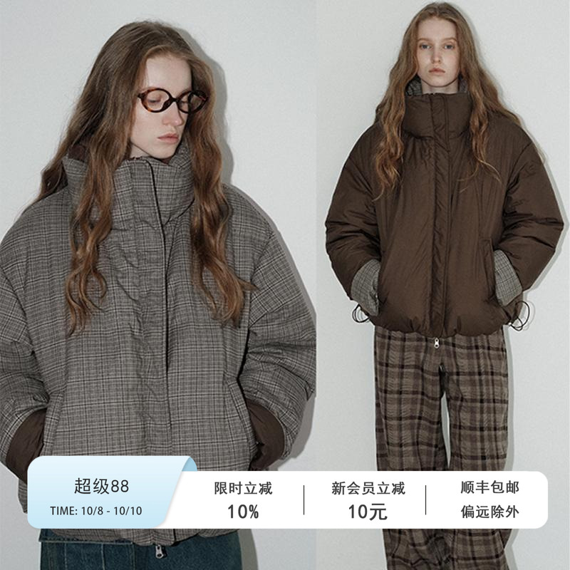 VeegaChic新款格纹羽绒服