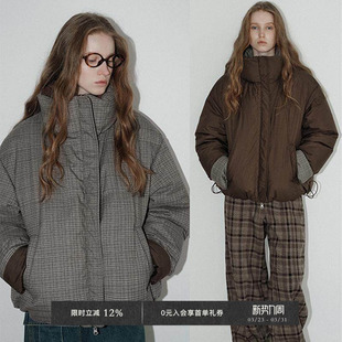 双面穿复古休闲立领短款 三星90安心白鸭绒 羽绒服 Chic Veega