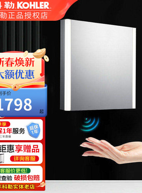 科勒浴室镜柜挂墙式智能卫生间镜子置物架洗手间收纳梳妆镜30549T