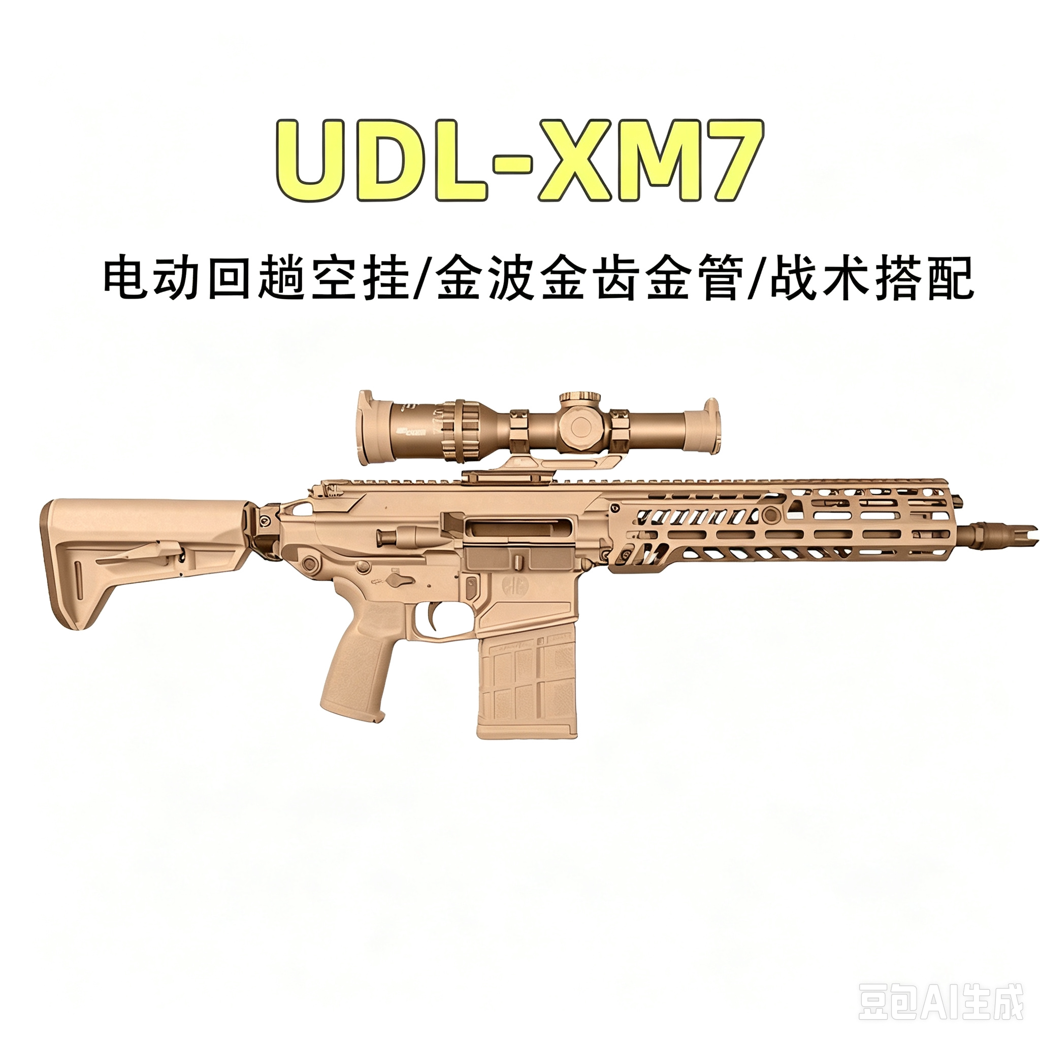第五批次】udl xm7金齿电动连发下场wargame发射器真突击枪玩具