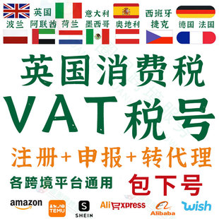 英国VAT注册税号申请EORI号申报跨境电商欧盟TK亚马逊TEMU转代理