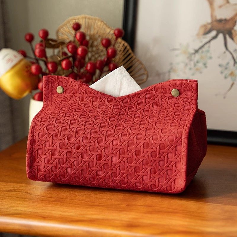 2026新年红色喜庆客厅氛围感结婚抽纸盒餐巾纸收纳盒酒店餐纸巾盒,收纳整理,纸巾盒,淘宝优惠券,粉丝福利购,淘宝优惠卷