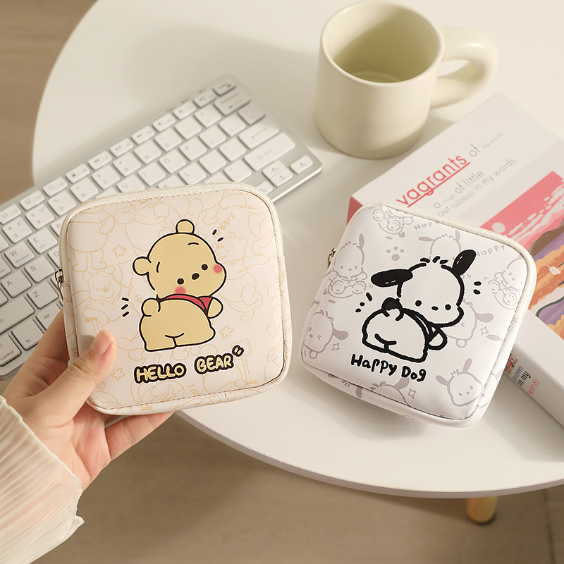 卫生巾姨妈巾收纳包月事小包学生便携随身可爱少女帆布翘屁股帕恰