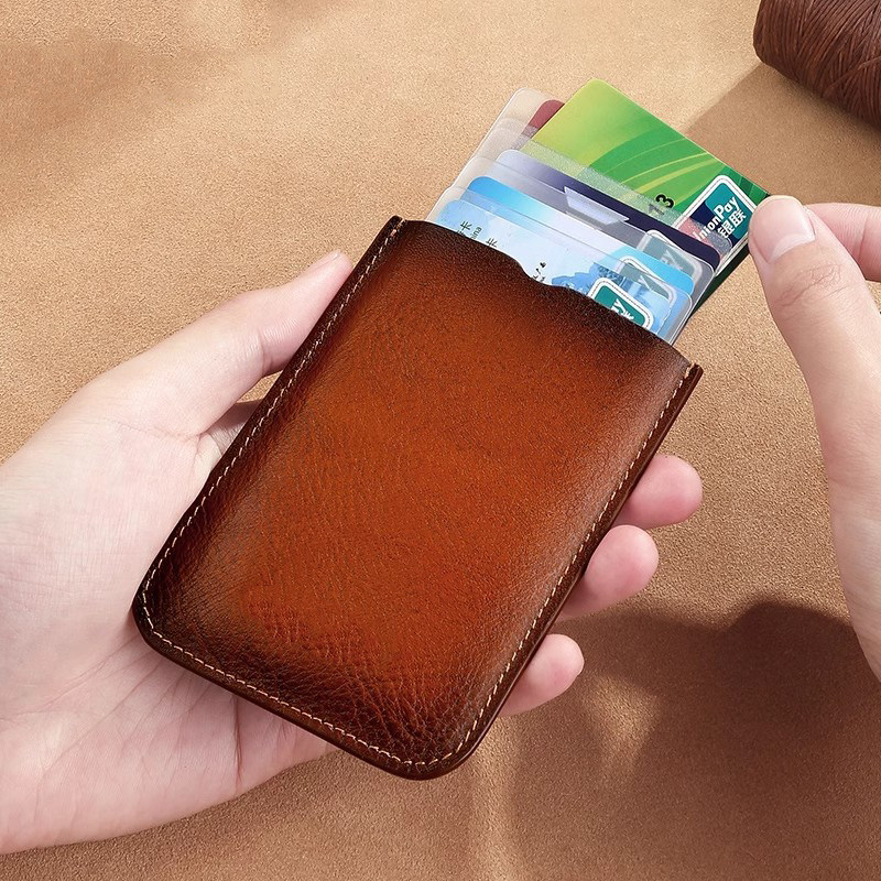 2024新款卡包男式超薄真皮质感卡片包收纳银行卡夹装卡套小巧钱包