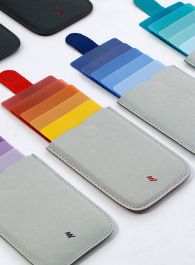 DAX层叠卡包网红卡夹防消磁多卡位抽拉零钱包随身男小银行卡套