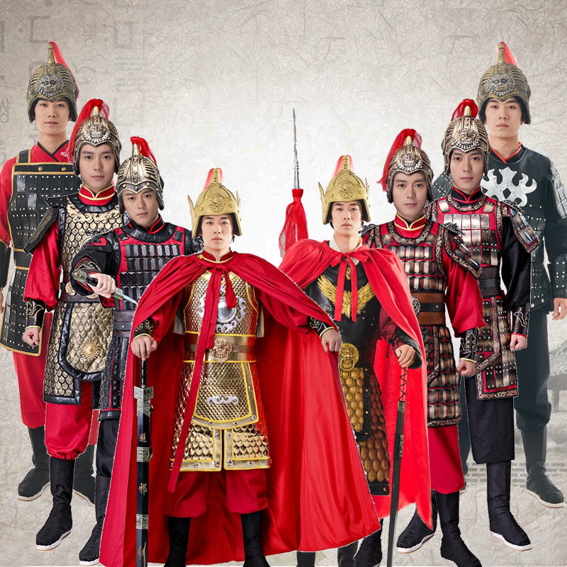 古装盔甲古代将军士兵小兵小将服装将士秦朝汉朝三国唐朝演出服装