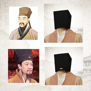 古装汉服明朝帽子阳明巾王阳明王守仁员外老爷文人书生布帽平顶巾