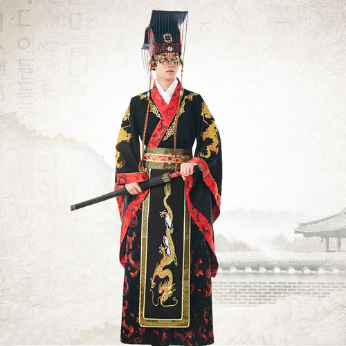 古装帝王服装古代皇帝秦始皇汉武大帝刘婵嬴政演出服秦朝汉朝戏服