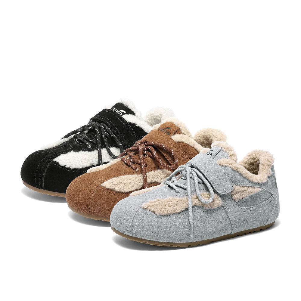 森达小太阳毛毛鞋女25冬舒适保暖加绒棉鞋复古平底雪地靴ZTI23DM5,女鞋,毛毛鞋,淘宝优惠券,粉丝福利购,淘宝优惠卷