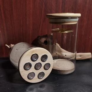 透明玻璃叫罐蝈蝈黑虫油葫芦蟋蟀蛐蛐罐竹蛉马蛉鸣虫叫罐三合土