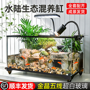 2026新款乌龟缸玻璃客厅家用养专用饲养箱晒爬台小型生态造景鱼缸