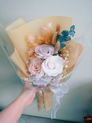 母亲女神节花束七层苏醒玫瑰康乃馨香皂花满天星永生花生日礼物