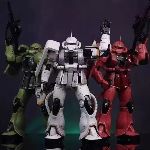 现货 ACE-01红色夏亚渣古绿色白色扎古 1/72 MB合金骨架成品模型