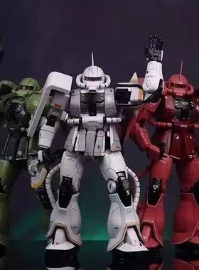 现货 ACE-01红色夏亚渣古绿色白色扎古 1/72 MB合金骨架成品模型