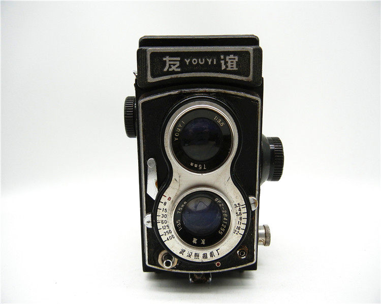 友谊双反120胶卷相机拼音汉字版1/400秒收藏老相机复古怀旧影视