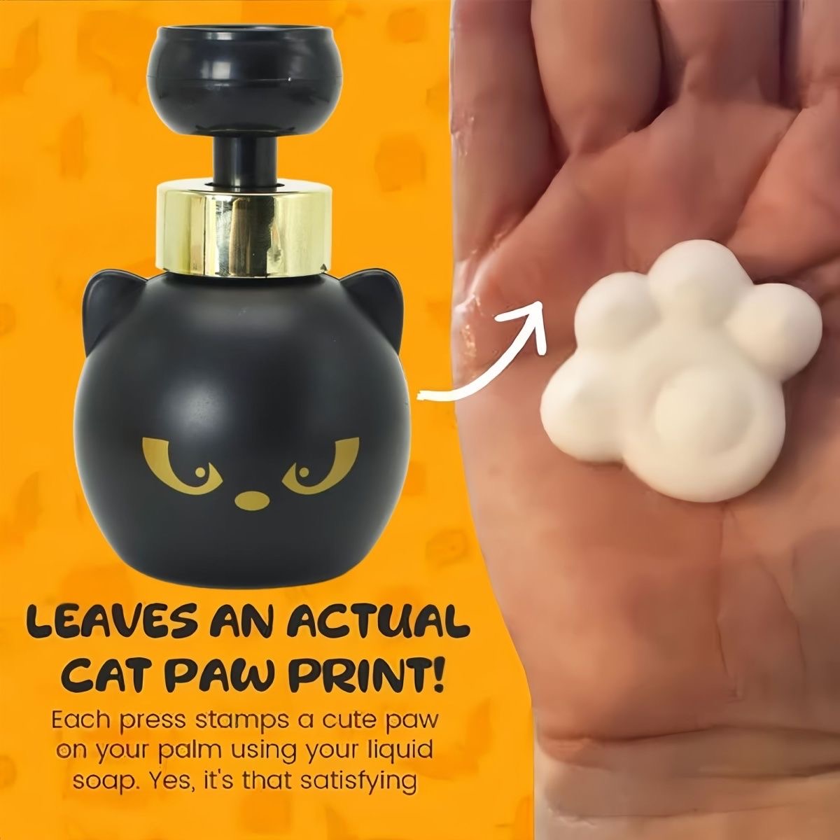 亚马逊新品Cute Cat Paw Foam Soap Dispenser可爱猫爪泡沫皂液器
