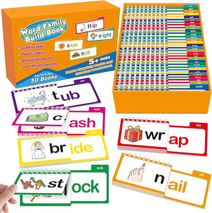 30 Read and Rhyme Flip Books30 本阅读押韵翻书教育阅读游戏